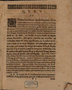 Exercitatio philologica de prosevchis Judaeorum