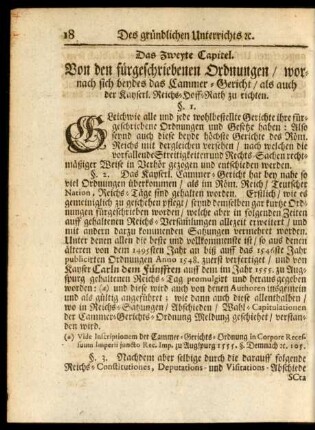 Das Zweyte Capitel.