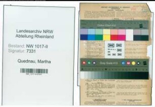 Entnazifizierung Martha Quednau , geb. 17.01.1922 (Diakonisse)