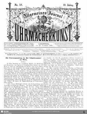Die Uhrensammlung in der Schatzkammer zu Wien (Schluss)