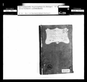 Normalien und Normalienbuch (1817-1819) der Bau- und Gartendirektion