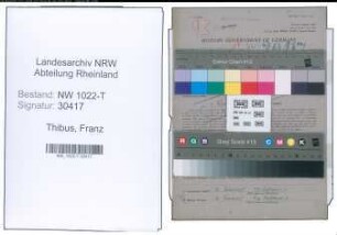 Entnazifizierung Franz Thibus , geb. 17.08.1904 (Installateur)