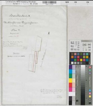 Merklinghausen (Erwitte), Zusammenlegung Merklinghausen-Wiggeringhausen, Brouillonkarte II Flur 11