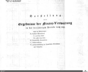 Finanz-Verwaltung 1829-1832