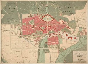 Plan von Carlsruhe