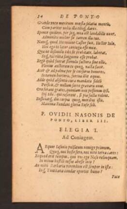 P. Ovidii Nasonis De Ponto, Liber III.