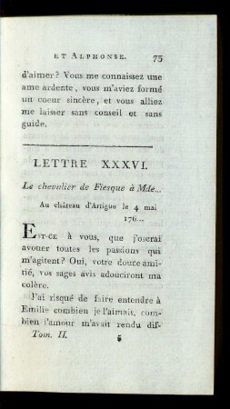 Lettre XXXVI