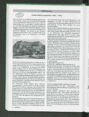 Unsere Siedlungsschule 1933-1945