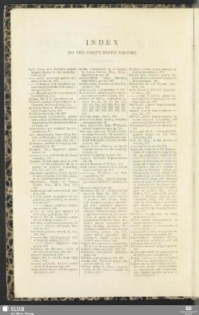 Index to the forty-ninth volume