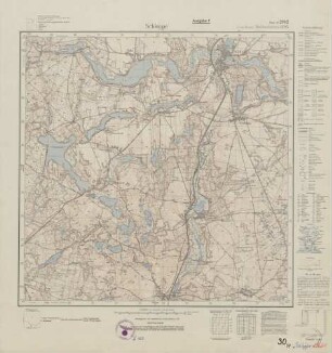 2962 (alte Nr.: 1495) Schloppe, Meßtischblatt (4cm - Karte)