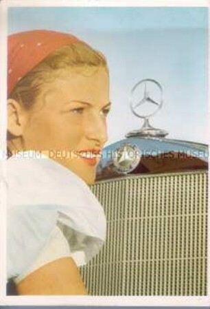 Werbekarte von Mercedes-Benz
