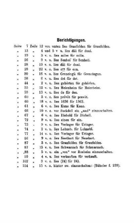Berichtigungen.