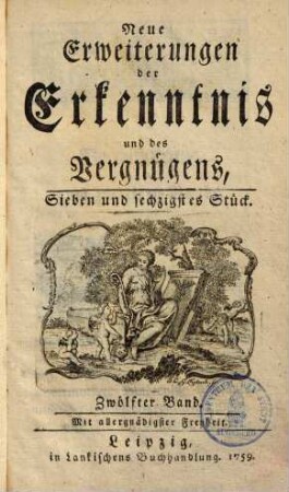 Neun Erweiterungen der Erkenntnis und des Vergnügens, 12