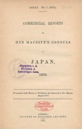 1878: Commercial reports from Her Majesty's consuls in Japan