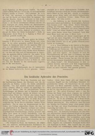 Die knidische Aphrodite des Praxiteles
