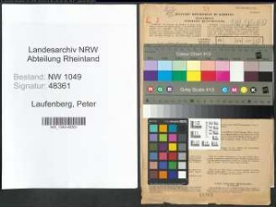 Entnazifizierung Peter Laufenberg , geb. 23.04.1888 (Konrektor)