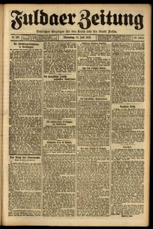 Ausgabe vom Dienstag, den 12. Juli 1921.