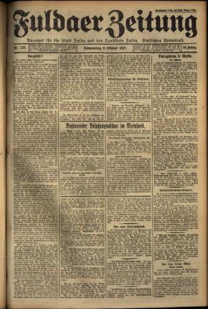 Ausgabe vom Donnerstag, den 06. Oktober 1927.
