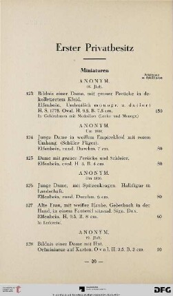Miniaturen (Nr. 123-139)