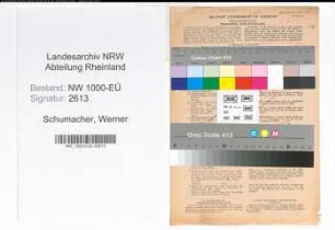 Entnazifizierung Werner Schumacher, geb. 26.04.1908 (Angestellter)