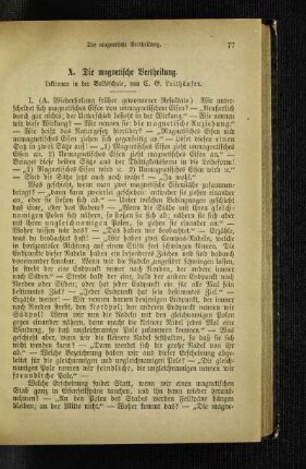 ¬Die¬ magnetische Vertheilung : Lektionen in der Volksschule