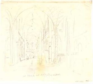 Leins, Christian Friedrich von; Frankreich; Reiseskizzen - Innenraum (Perspektive)