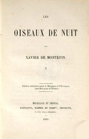 Les oiseaux de nuit, 3