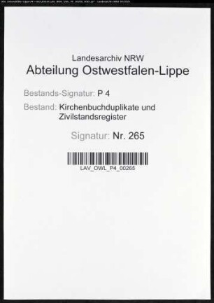 Kirchenbuchduplikat der evangelischen Gemeinde Wickede, Stadt Dortmund (GHT 1865-1874). (Gemeinde: Evangelisch-Reformierte Gemeinde)