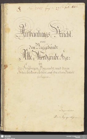 Aufbereitungs-Bericht von dem Berggebäude Alte Mordgrube Fdgr. in der Freyberger-Bergamts- und deren Hohenbirkner Refier, auf den obern Brande gelegen - 18.6657 4.