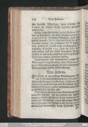Von Fiebern.