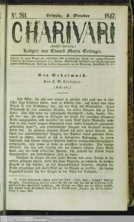Ein Geheimniß - (Schluß)