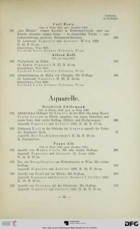 Aquarelle (Nr. 104-148)