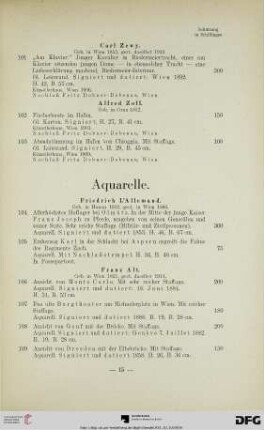 Aquarelle (Nr. 104-148)