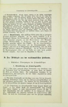 B. Das Wichtigste aus der mathematischen Erdkunde