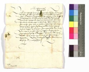 Kraft von Hohenlohe an Abt Johann zu Amorbach wegen Criesbach.