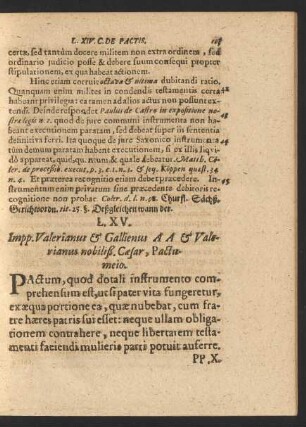 L. XV. Impp. Valerianus [et] Gallienus AA [et] Valerianus nobiliß. Caesar, Pactumeio.