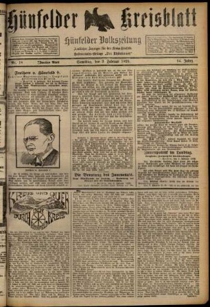 Zweite Ausgabe vom Samstag, den 09. Februar 1929.