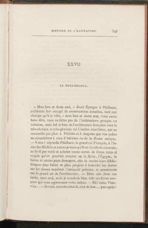 XXVII. La renaissance.