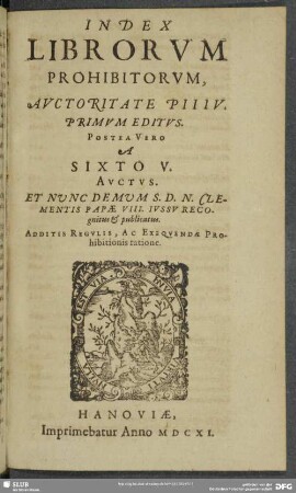 Index librorum prohibitorum