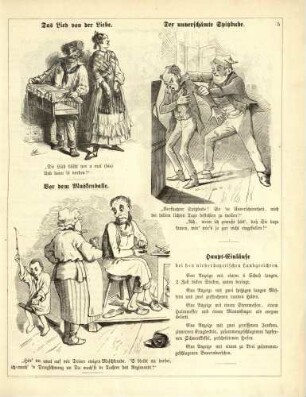"Das Lied von der Liebe" "Der unverschämte Spitzbube" "Vor dem Maskenballe"