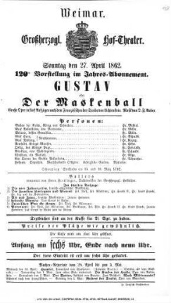 Gustav oder Der Maskenball