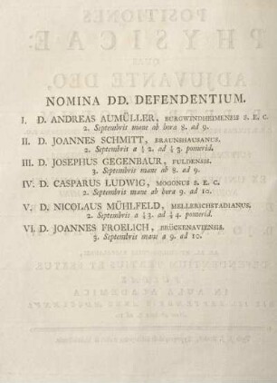 Nomina DD. defendentium.