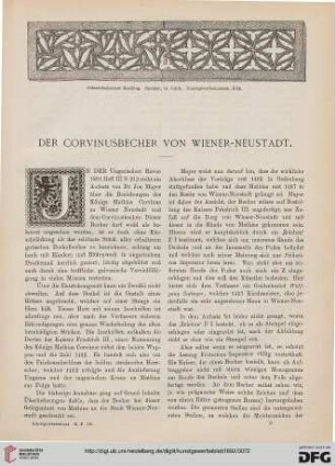 Der Corvinusbecher von Wiener-Neustadt