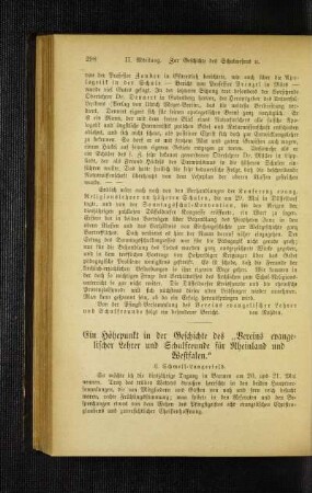 ¬Ein¬ Höhepunkt in der Geschichte des "Vereins evangelischer Lehrer und Schulfreunde für Rheinland und Westfalen"