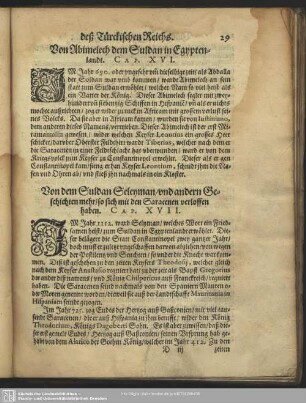 Von Abimelech dem Suldan in Egyptenlandt. Cap. XVI.