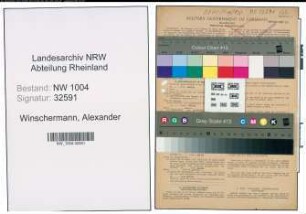 Entnazifizierung Alexander Winschermann , geb. 17.02.1899 (Schaffner)