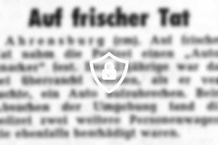 Auf frischer Tat