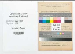 Entnazifizierung Georg Vucetic , geb. 24.06.1893 (Hauptmann)
