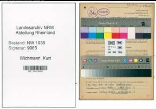 Entnazifizierung Kurt Wichmann , geb. 01.09.1920 (Angestellter)