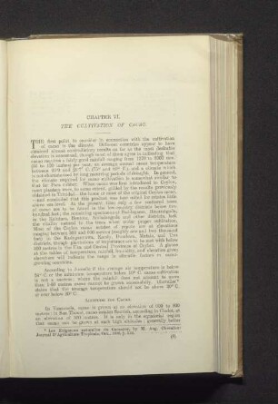 Chapter VI. The cultivation of cacao.